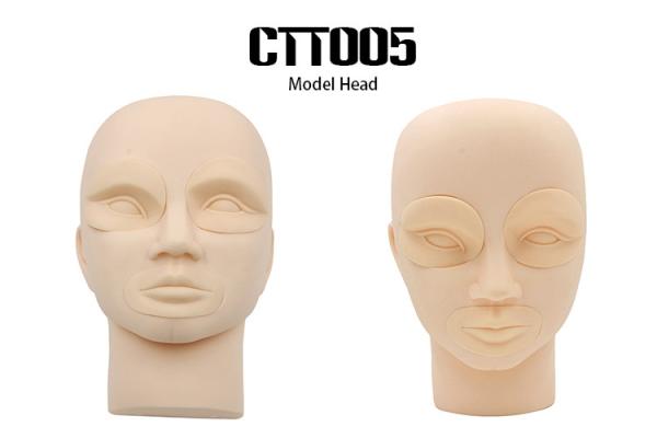 Cabeça do manequim da prática da composição da cor da pele com olhos Demountable/boca