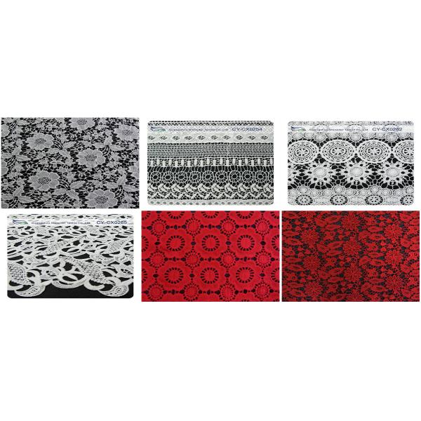 Butterfly Organza Embroidery Lace Fabric , Eco-friendly Dyeing / Normal Dyeing