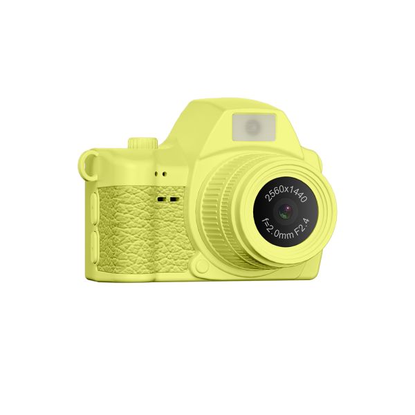 Yellow Mini Pocket Camera 1440P 2K HD Video Recording Camera 1.47 Inch IPS Color Screen