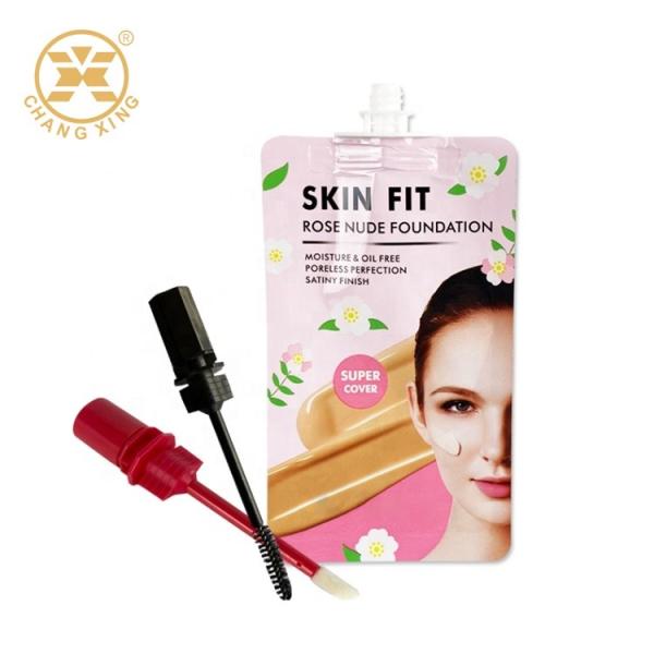 AL PE Plastic Cosmetic Packaging Bag Spout Pouch Liquid Cream Sample With Cover Sachet Pack