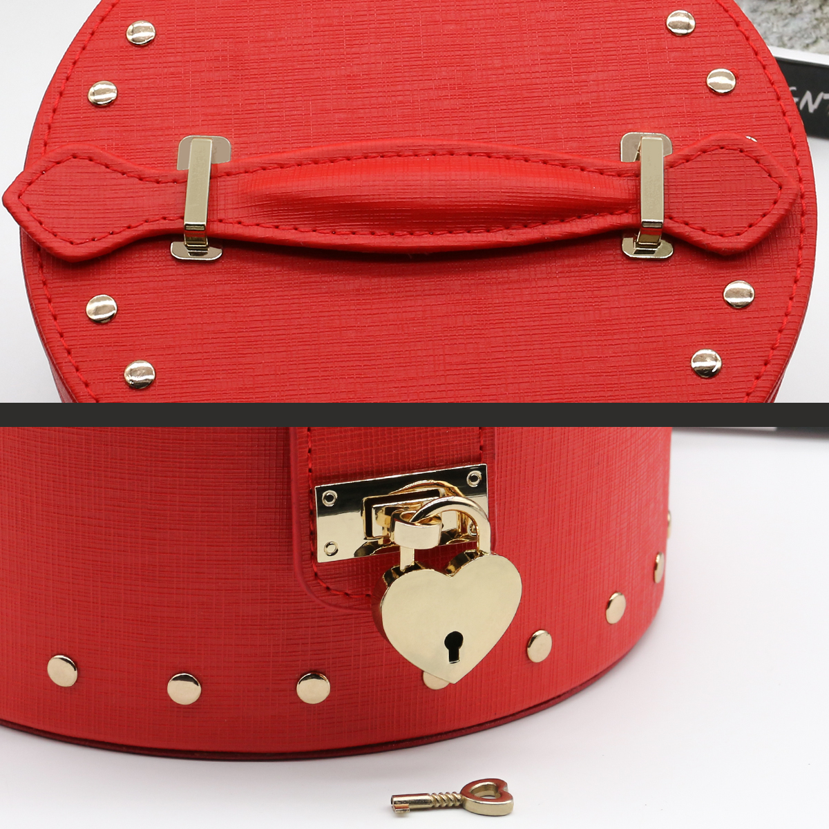 High Grade PU Leather Travel Jewellery Case Durable Multi Color 185x160x115cm