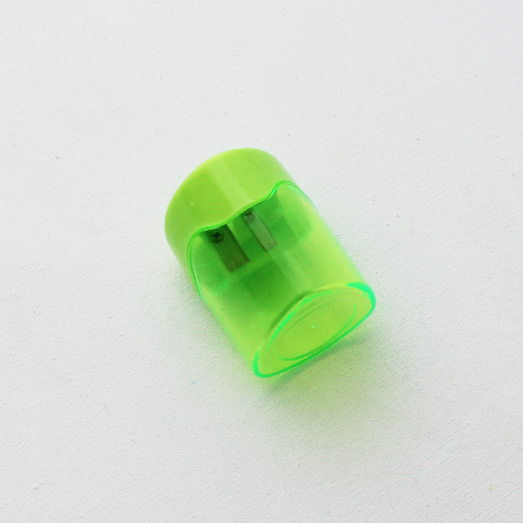 office and school stationery fluorescent green small plastic sharpener