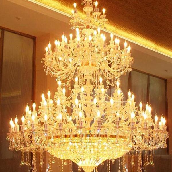 Large empire style Gold chandelier for Hotel Project Lighting Fixtures (WH-NC-15)