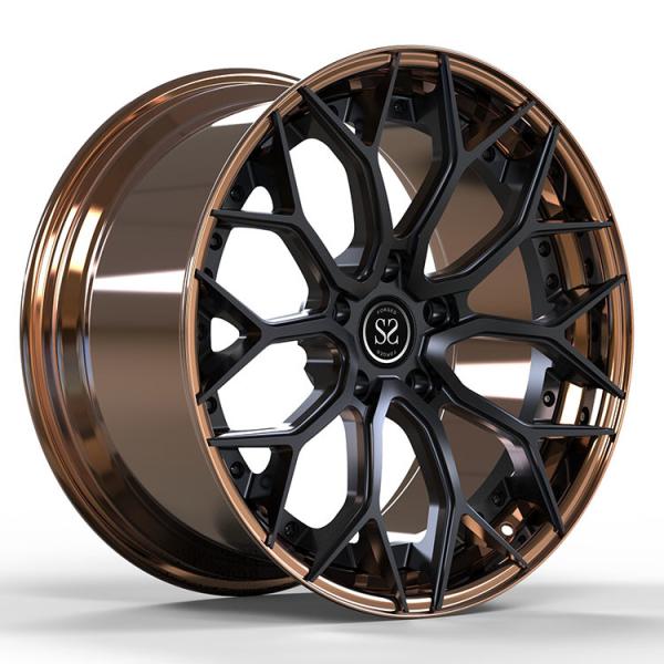 O ajuste a BMW series3 F30 5x120 2-PC forjou bordas da liga de alumínio desconcertou 19 e 20 polegadas de disco de bronze do preto de Barrel+Gloss