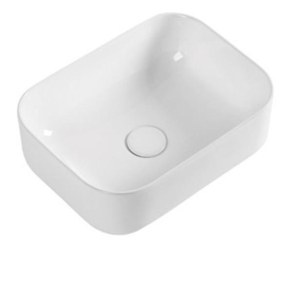 High Quality Rectangular White Bathroom Sink Countertop Ceramic Basin for Easy Cleaning for Hotel Washrooms