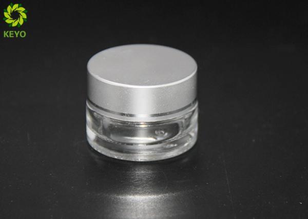 10ml Clear Glass Cosmetics Packaging Containers With Sliver Color Plastic Lid