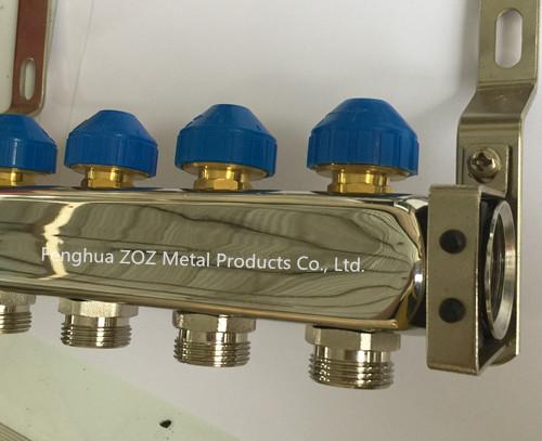 4 Loop Heating Manifold with Mixing Valve and Pump  ,Hight quality underfloor water heating system stainless steel manif