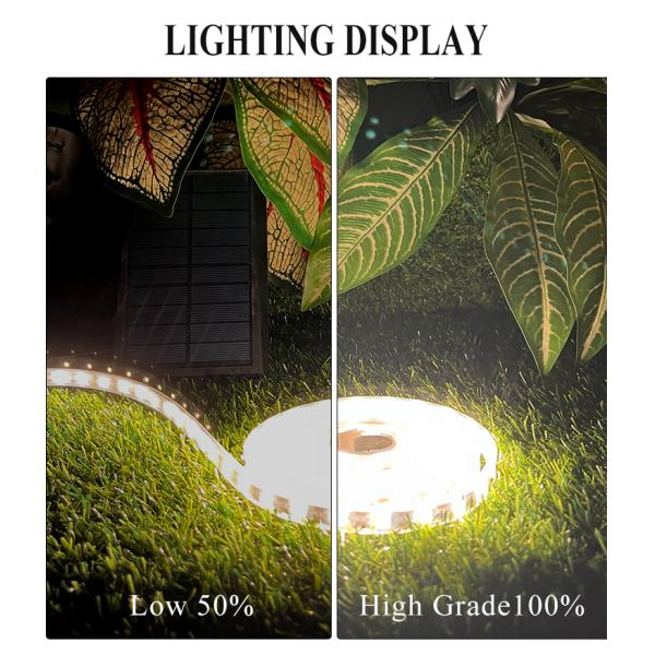 Flexible Solar Strip Light for Home Decor Wedding Christmas 2835 LEDs Waterproof IP65