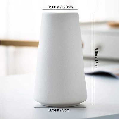 Minimalism Style White Ceramic Vase For Bedroom Kitchen Living Room Office Desk