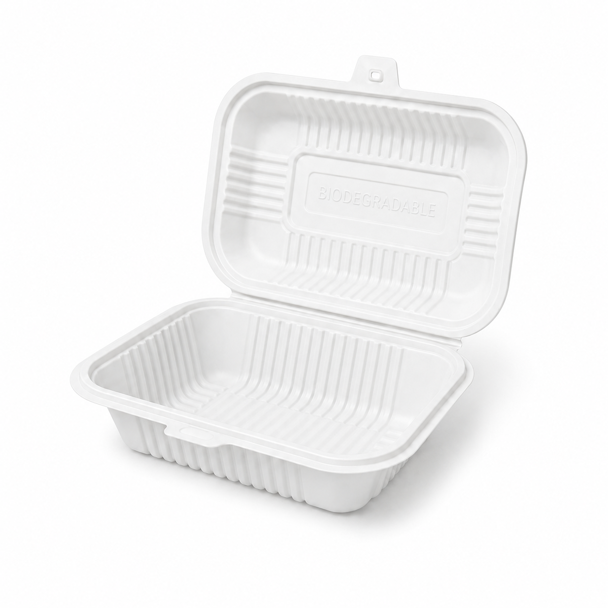 LB-95 Wide Rectangular PP Clamshell Takeout Container for Snacks / Fast Food