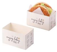 Boîtes à hamburgers Kraft recyclables de qualité alimentaire Emballage de sandwichs à pizza polyvalent Imprimé sur mesure avec CMYK 4 couleurs
