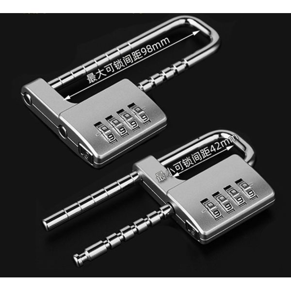 Rarlux Cross-border Outdoor Retractable Zinc Alloy Cabinet Door Combination Padlock Multi-speed Adjustable Four-digit Code Model