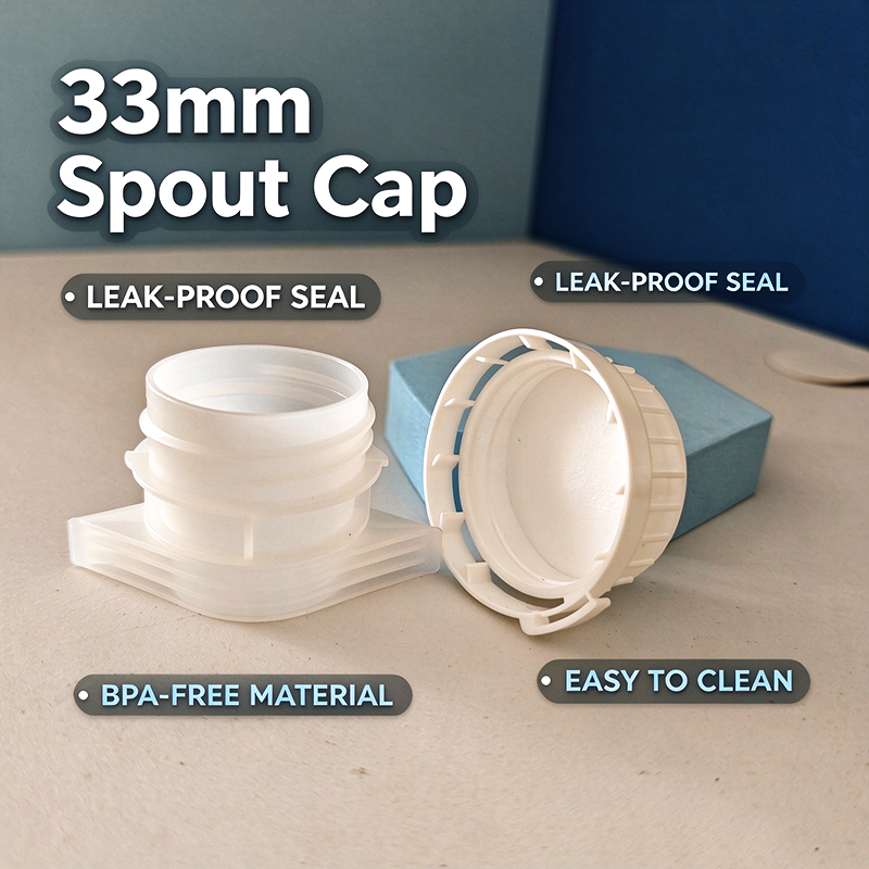 33mm Oil Dispensing Spout | Large Diameter PE Pressure Resistant Thick Spout Cap For Plastic Bag