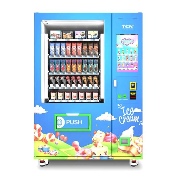 アイスクリーム 冷凍食品の自動販売機 自給コンベア機