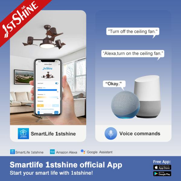 220 Volts Plastic Blades Smart Remote Control High Speed Rotating Air Cool Ceiling Fan