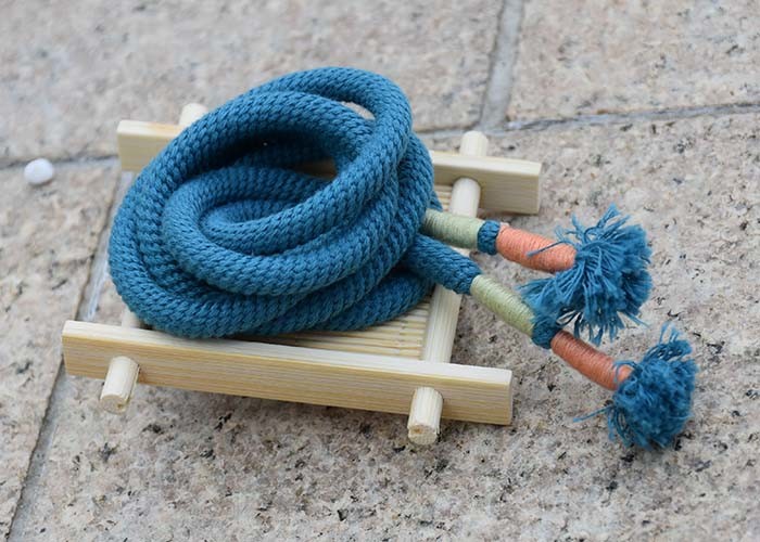 Сплетенный шнур Drawstring хлопка головы 6mm пряжи круглый для одежд