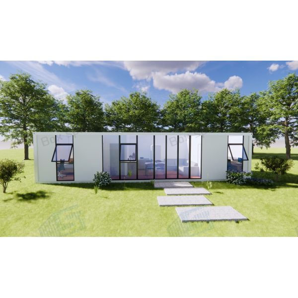Boxspace 12x3.8m Luxury Prefabricated Container House 2 Bedrooms Design 40ft Movable Container Home With Kitchen And Bathroom