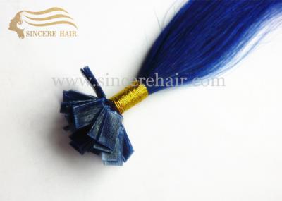 22 Keratin Fusion Hair Extensions for sale - 22 1.0G Blue Italian Keratin Pre Bodned Flat Tip Hair Extensions For Sale