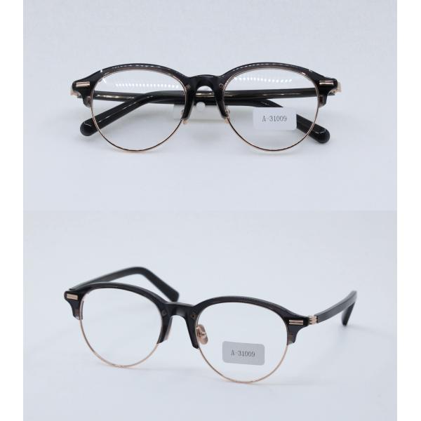 Trendy Round Women Men Eyeglasses Unisex Eyewear frame acetate metal combination new design 2019