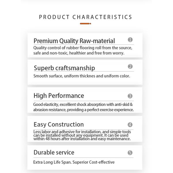 1мx20м Серое коммерческое резиновое напольное покрытие нескользящее для торгового центра