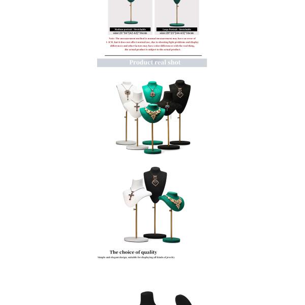 Multi Sizes Soft Velvet Cover Jewelry Display Bust Pendant Exhibition Stand