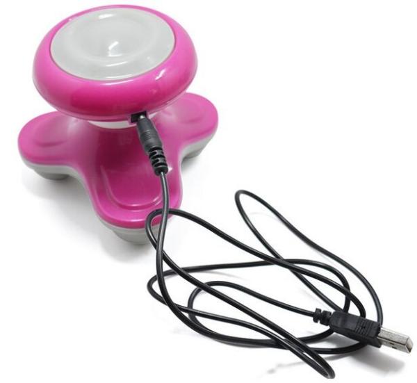 ABS Resin Mini USB Battery Full Body Massage Wave Vibrating Electric Handled Massager Head Massager