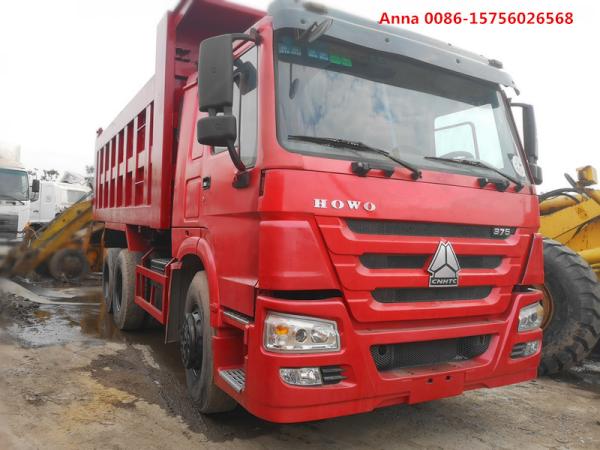 Red 30 Tons Tipper Truck 13000 Kg Vehicle Weight Manual Transmission