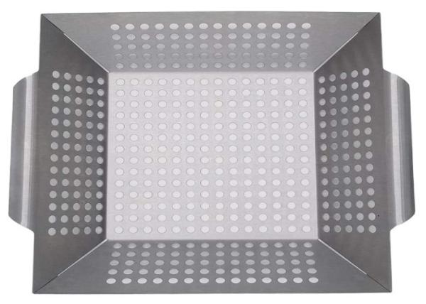 Perforated 13.8 Inch Stainless Steel 304 Grill Basket For Vegetables