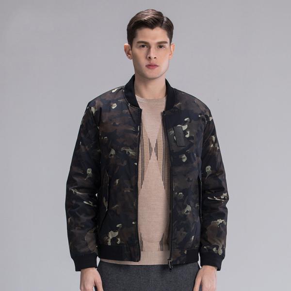 JH Polyester Military Combat Uniform Camouflage Mandarin Collar Cotton Filling