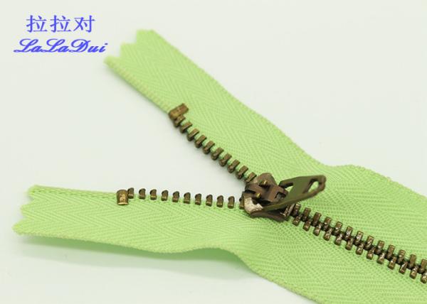 Pants / Jeans Closed Ended Metal Zips , Double Top Stop Chunky Open Ended Zips