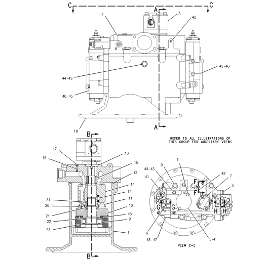173-1203 Hydraulic Gear Pumps For Caterpillar Excavator CAT312C