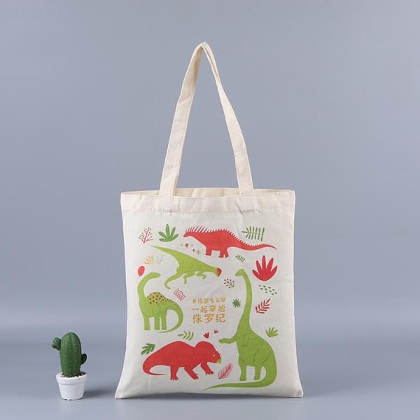 Custom Logo Eco Blank Shopping Bag Organic Cotton Canvas Tote with Customized Color