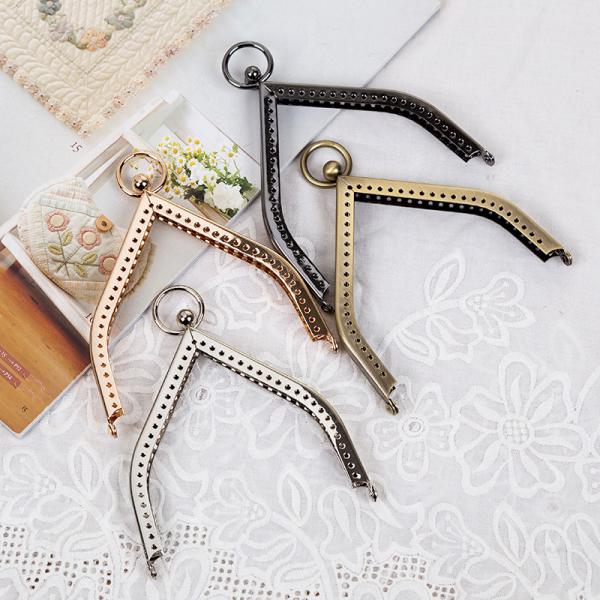 Antique Brass Kiss Lock Pinhole Coin Purse Frame