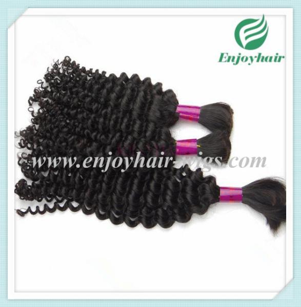 Peruvian 5A virgin remy hair bulk ,natural color, deep curly style 10''-26''length hair
