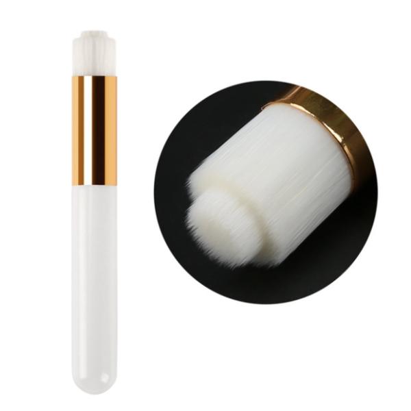 Белая ручка более чистой щетки макияжа ресницы угорь носа деревянная