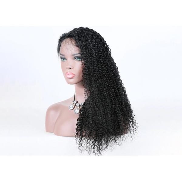 20 Inch Kinky Curly Human Hair Full Lace Wigs Full Swiss Lace With Stretch From Ear To Ear