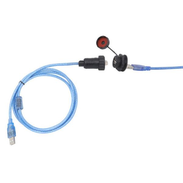 125V Operating Voltage IP67 Waterproof Signal Connector USB Male To Female Adapter with PA66 Nylon Material
