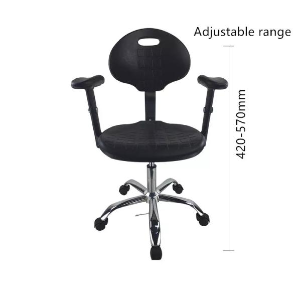 Antistatic PU Foam 430*400mm Seat ESD Office Chair