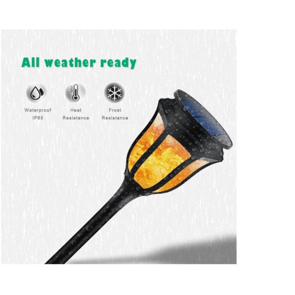 2020 Waterproof New Luxury Solar Flame Torch Lights Dancing Flame Flickering 96 LED Solar Garden Lawn Lamp for Outdoor D