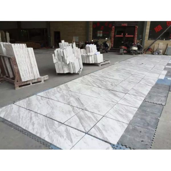 Smooth Surface Natural Marble Tile 80 - 90 Polished Degree High Hardness