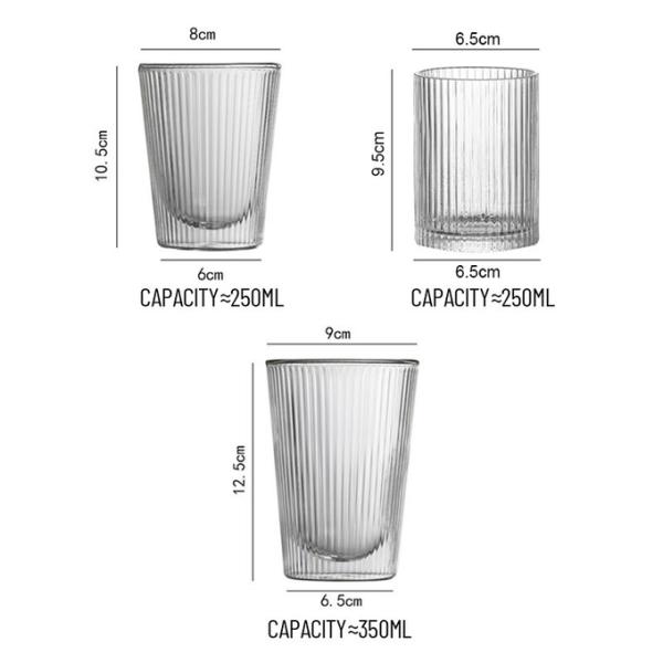 B2B Custom 12oz Textured Glass Mugs | Bulk FDA-Certified Heat-Resistant Coffee Cups