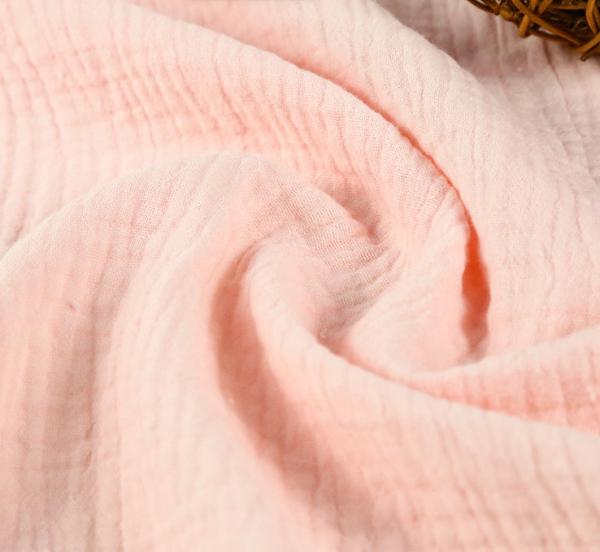 No Fluorescent Agent Bamboo Gauze Fabric For Baby Clothing 53 Inch Width