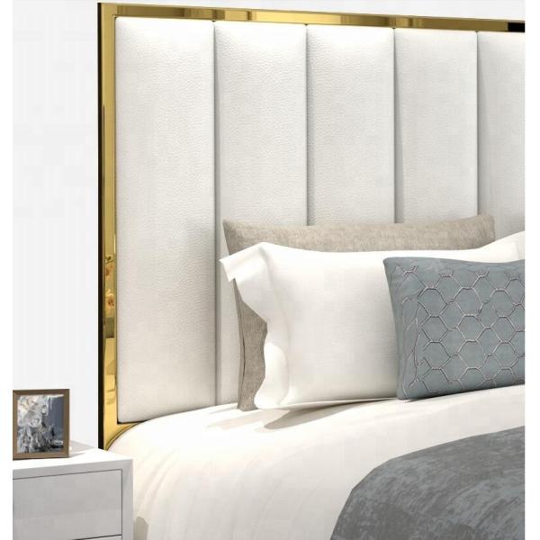 Rectangular Genuine Leather Hotel Luxury Bed