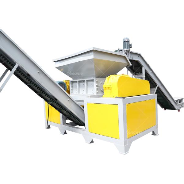 High Efficiency 2 Shaft Plastic Recycling Machinery Tires Scrap Tyre Metal Shredder Machine