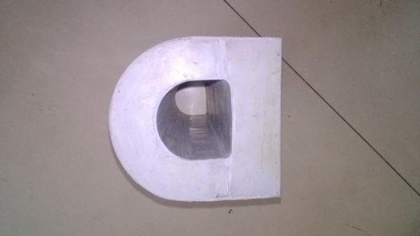White Natural Rubber Marine D Type Fender For Port / Ship Alongside / Docking