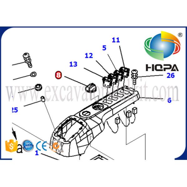 22U-06-22470 Excavator Engine Parts Stepper Motor Fuel Dial For PC200-7