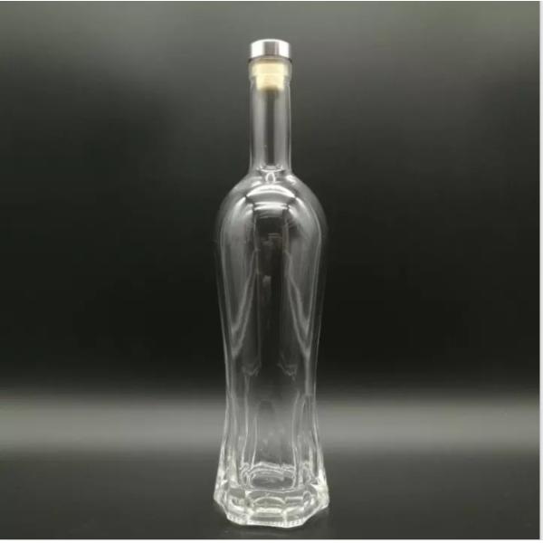Frosted Gold Triangle Brandy Empty Bottle Decal Transparent