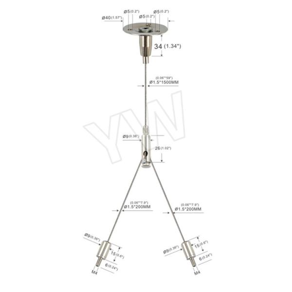 Системы подвеса набора перекрестного света аквариума кабеля вися/провода устанавливая аксессуар