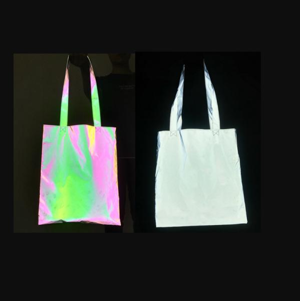 Olá! Vis Reflective Backpack Cycling Light holográfico reciclou o cordão liso da compra do esporte do algodão do poliéster