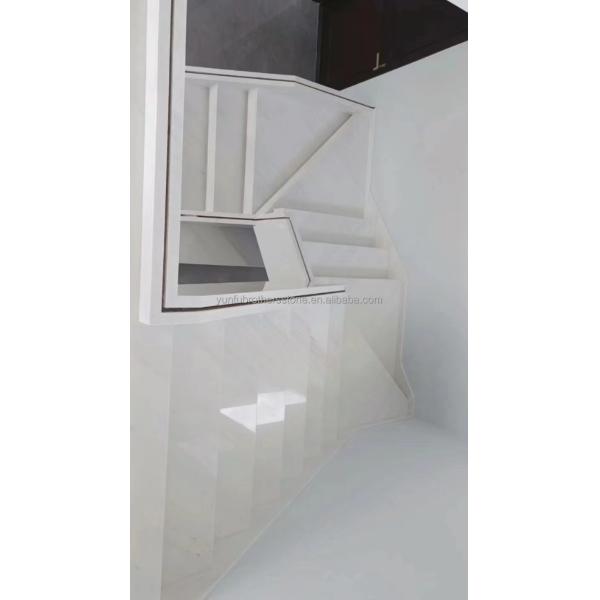 Indoor Villa Modern Natural Stone Stairs Design for Polished Straight Steps